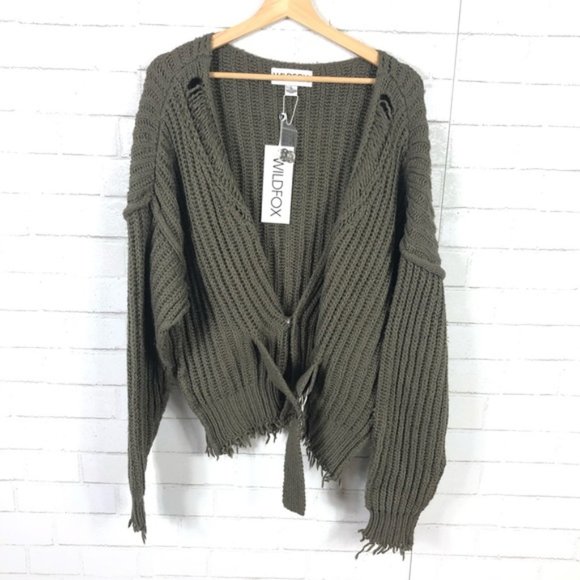 NEW Wildfox Citadel Wrap Cardigan Sweater - Picture 2 of 8